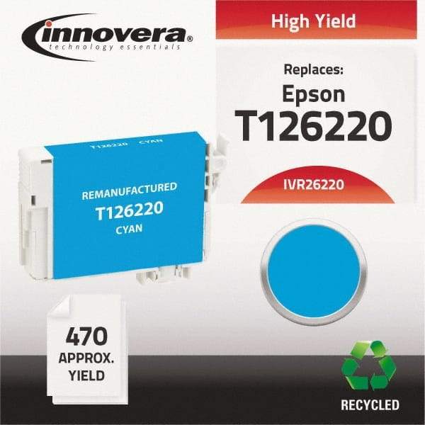 innovera - Cyan Inkjet Printer Cartridge - Use with Epson Stylus NX330, NX430, Workforce 60, 435, 520, 545, 630, 633, 635, 645, 840, 845, 7010, 7510 - Makers Industrial Supply