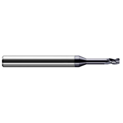 Harvey Tool - Corner Radius & Corner Chamfer End Mills; Mill Diameter (Inch): 1/16 ; Mill Diameter (Decimal Inch): 0.0620 ; End Type: Corner Radius ; Corner Radius (mm): 0.20 ; Corner Radius (Decimal Inch): 0.0080 ; Number of Flutes: 3 - Exact Industrial Supply