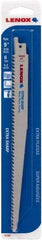 Lenox - 9" Long x 3/4" Thick, Bi-Metal Reciprocating Saw Blade - Straight Profile, 6 TPI, Toothed Edge - Makers Industrial Supply