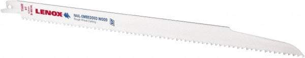 Lenox - 12" Long x 3/4" Thick, Bi-Metal Reciprocating Saw Blade - Straight Profile, 6 TPI, Toothed Edge - Makers Industrial Supply