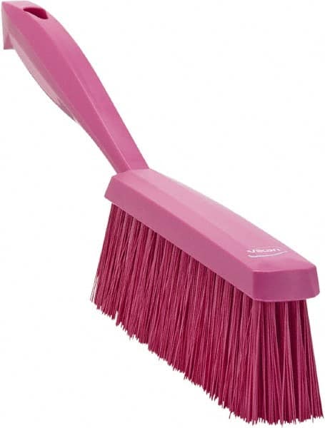 Vikan - 14" OAL, Polyester Staple Set Bench Brush - 2" Bristle Length, 6-3/8" Long Head, Pink - Makers Industrial Supply