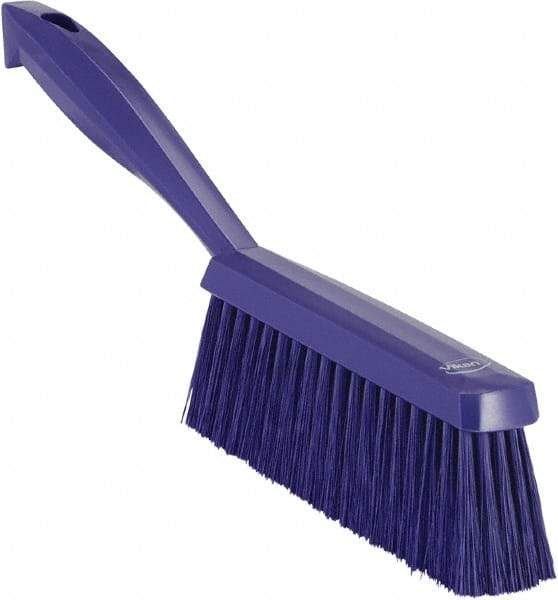 Vikan - 14" OAL, Polyester Staple Set Bench Brush - 2" Bristle Length, 6-3/8" Long Head, Purple - Makers Industrial Supply