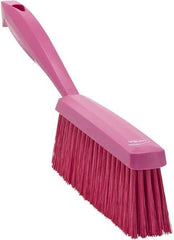 Vikan - 14" OAL, Polyester Staple Set Bench Brush - 2" Bristle Length, 6-3/8" Long Head, Pink - Makers Industrial Supply