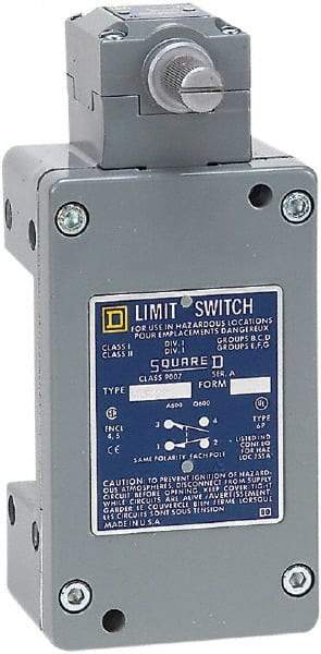 Square D - SPDT, NC/NO, 600 Volt Screw Terminal, Rotary Head Actuator, General Purpose Limit Switch - 1, 2, 4, 6, 12, 13, 6P NEMA Rating, IP67 IPR Rating - Makers Industrial Supply