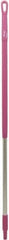 Vikan - 51 x 1-1/4" Aluminum Squeegee Handle - European Threaded Connection, Pink - Makers Industrial Supply