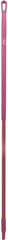 Vikan - 59 x 1-1/4" Fiberglass Squeegee Handle - European Threaded Connection, Pink - Makers Industrial Supply