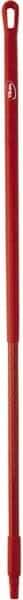 Vikan - 51 x 1-1/4" Fiberglass Squeegee Handle - European Threaded Connection, Red - Makers Industrial Supply