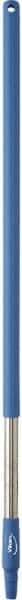 Vikan - 39-1/2 x 1-1/4" Stainless Steel Squeegee Handle - European Threaded Connection, Blue - Makers Industrial Supply