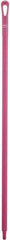 Vikan - 51 x 1-1/4" Polypropylene Squeegee Handle - European Threaded Connection, Pink - Makers Industrial Supply