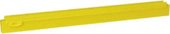 Vikan - 20" Rubber Blade Squeegee Refill - Double Edge, Yellow, Plastic Holder - Makers Industrial Supply