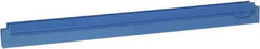 Vikan - 20" Rubber Blade Squeegee Refill - Double Edge, Blue, Plastic Holder - Makers Industrial Supply