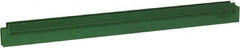 Vikan - 20" Rubber Blade Squeegee Refill - Double Edge, Green, Plastic Holder - Makers Industrial Supply