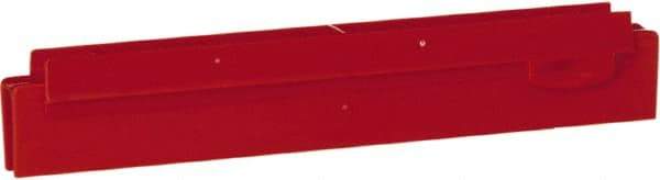 Vikan - 10" Rubber Blade Squeegee Refill - Double Edge, Red, Plastic Holder - Makers Industrial Supply