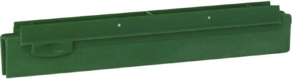 Vikan - 10" Rubber Blade Squeegee Refill - Double Edge, Green, Plastic Holder - Makers Industrial Supply