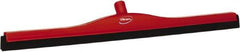 Vikan - 28" Foam Rubber Blade Bench Squeegee - Double Edge, Red, Plastic Holder - Makers Industrial Supply