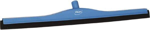 Vikan - 28" Foam Rubber Blade Bench Squeegee - Double Edge, Blue, Plastic Holder - Makers Industrial Supply