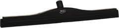 Vikan - 24" Foam Rubber Blade Bench Squeegee - Double Edge, Black, Plastic Holder - Makers Industrial Supply