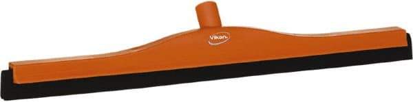 Vikan - 24" Foam Rubber Blade Bench Squeegee - Double Edge, Orange, Plastic Holder - Makers Industrial Supply