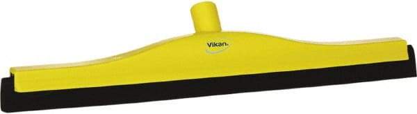 Vikan - 20" Foam Rubber Blade Bench Squeegee - Double Edge, Yellow, Plastic Holder - Makers Industrial Supply