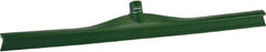 Vikan - 27.56" Rubber Blade Floor Squeegee - Single Edge, Green, Plastic Holder - Makers Industrial Supply