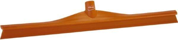 Vikan - 23.62" Rubber Blade Floor Squeegee - Single Edge, Orange, Plastic Holder - Makers Industrial Supply