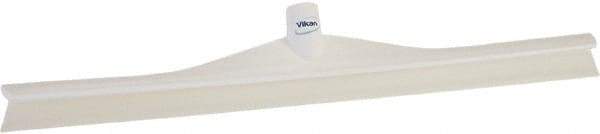 Vikan - 23.62" Rubber Blade Floor Squeegee - Single Edge, White, Plastic Holder - Makers Industrial Supply