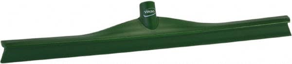 Vikan - 23.62" Rubber Blade Floor Squeegee - Single Edge, Green, Plastic Holder - Makers Industrial Supply