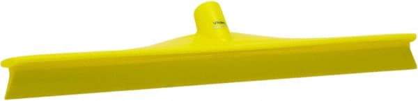 Vikan - 19.67" Rubber Blade Floor Squeegee - Single Edge, Yellow, Plastic Holder - Makers Industrial Supply