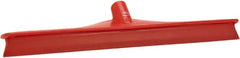 Vikan - 19.67" Rubber Blade Floor Squeegee - Single Edge, Red, Plastic Holder - Makers Industrial Supply