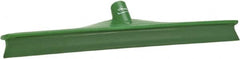 Vikan - 19.67" Rubber Blade Floor Squeegee - Single Edge, Green, Plastic Holder - Makers Industrial Supply