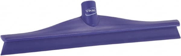 Vikan - 15-3/4" Rubber Blade Floor Squeegee - Single Edge, Purple, Plastic Holder - Makers Industrial Supply