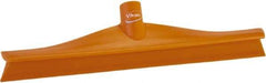 Vikan - 15-3/4" Rubber Blade Floor Squeegee - Single Edge, Orange, Plastic Holder - Makers Industrial Supply