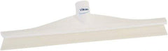 Vikan - 15-3/4" Rubber Blade Floor Squeegee - Single Edge, White, Plastic Holder - Makers Industrial Supply