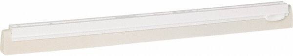 Vikan - 20" Foam Rubber Blade Squeegee Refill - Double Edge, White, Plastic Holder - Makers Industrial Supply