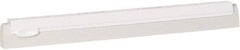 Vikan - 16" Foam Rubber Blade Squeegee Refill - Double Edge, White, Plastic Holder - Makers Industrial Supply