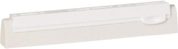 Vikan - 10" Foam Rubber Blade Squeegee Refill - Double Edge, White, Plastic Holder - Makers Industrial Supply