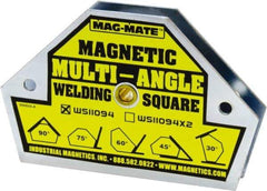 Mag-Mate - 4-3/8" Wide x 3/4" Deep x 3" High, Rare Earth Magnetic Welding & Fabrication Square - 55 Lb Average Pull Force - Makers Industrial Supply