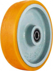 Caster Connection - 8 Inch Diameter x 2 Inch Wide, Polyurethane on Iron Caster Wheel - 1,500 Lb. Capacity, 2.2 Inch Hub Length, 1/2 Inch Axle Diameter, Sealed Precision Ball Bearing - Makers Industrial Supply