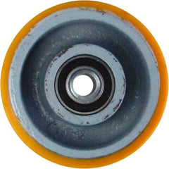 Caster Connection - 6 Inch Diameter x 2 Inch Wide, Polyurethane on Iron Caster Wheel - 1,200 Lb. Capacity, 2.2 Inch Hub Length, 1/2 Inch Axle Diameter, Sealed Precision Ball Bearing - Makers Industrial Supply