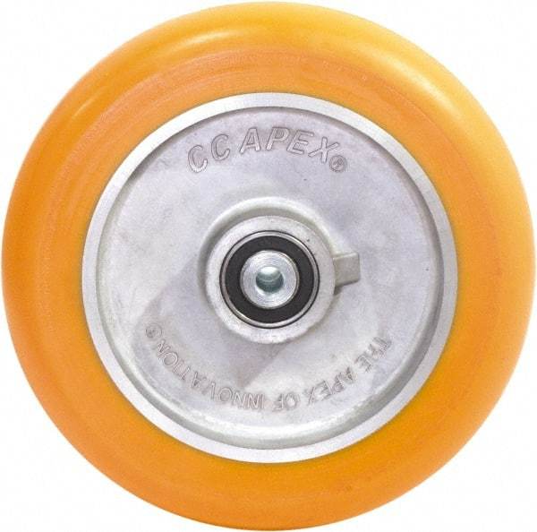 Caster Connection - 10 Inch Diameter x 2 Inch Wide, Polyurethane on Aluminum Caster Wheel - 1,500 Lb. Capacity, 2.2 Inch Hub Length, 1/2 Inch Axle Diameter, Sealed Precision Ball Bearing - Makers Industrial Supply