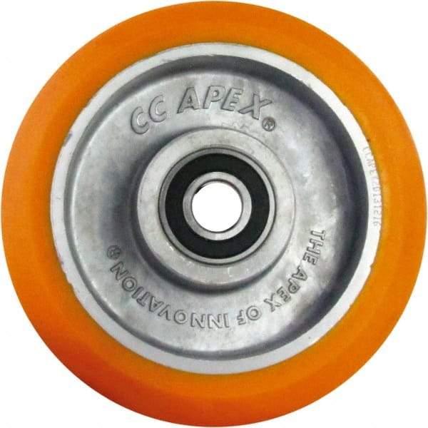 Caster Connection - 6 Inch Diameter x 2 Inch Wide, Polyurethane on Aluminum Caster Wheel - 1,000 Lb. Capacity, 2.2 Inch Hub Length, 1/2 Inch Axle Diameter, Sealed Precision Ball Bearing - Makers Industrial Supply