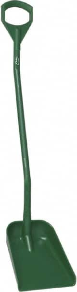 Vikan - 13-1/4" High Square Plastic Shovel - 39-7/8" Long D-Grip Handle - Makers Industrial Supply