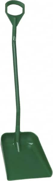 Vikan - 14-3/4" High Square Plastic Shovel - 39" Long D-Grip Handle - Makers Industrial Supply