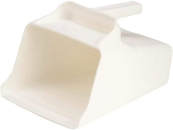 Remco - 128 oz White Polypropylene Flat Bottom Scoop - 8.7" Wide x 6.7" Deep Bowl, 11" OAL - Makers Industrial Supply