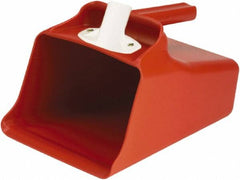 Remco - 128 oz Red Polypropylene Flat Bottom Scoop - 8.7" Wide x 7.3" Deep Bowl, 11" OAL - Makers Industrial Supply