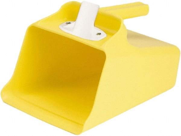 Remco - 128 oz Yellow Polypropylene Flat Bottom Scoop - 8.7" Wide x 7.3" Deep Bowl, 11" OAL - Makers Industrial Supply