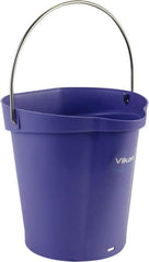 Vikan - 1-1/2 Gal, Polypropylene Round Purple Single Pail with Pour Spout - Handle Included - Makers Industrial Supply