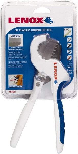 Lenox - 1-5/16" to 1" Pipe Capacity, Tube Cutter - Cuts Plastic, Rubber, PVC, CPVC - Makers Industrial Supply