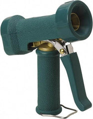 Vikan - Garden Hose Trigger Pistol Nozzle - Brass, Stainless Steel, Rubber - Makers Industrial Supply