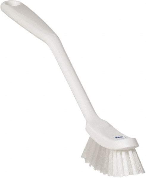 Vikan - 1" Bristle Length, Polyester Food Service Brush - 2-7/8" Long x 1" Wide Head, 11" OAL, White, Polypropylene Block - Makers Industrial Supply